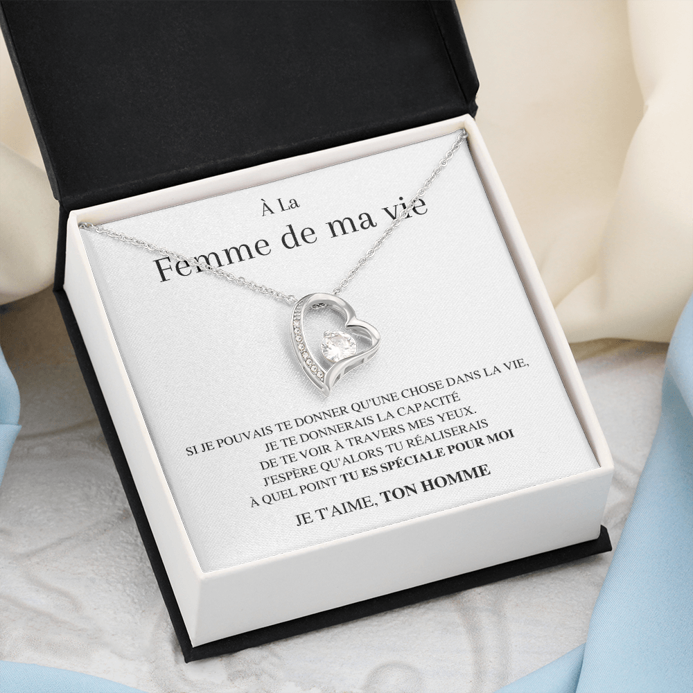 Collier Amour Éternel - À la femme de ma vie - Je t'aime, ton homme