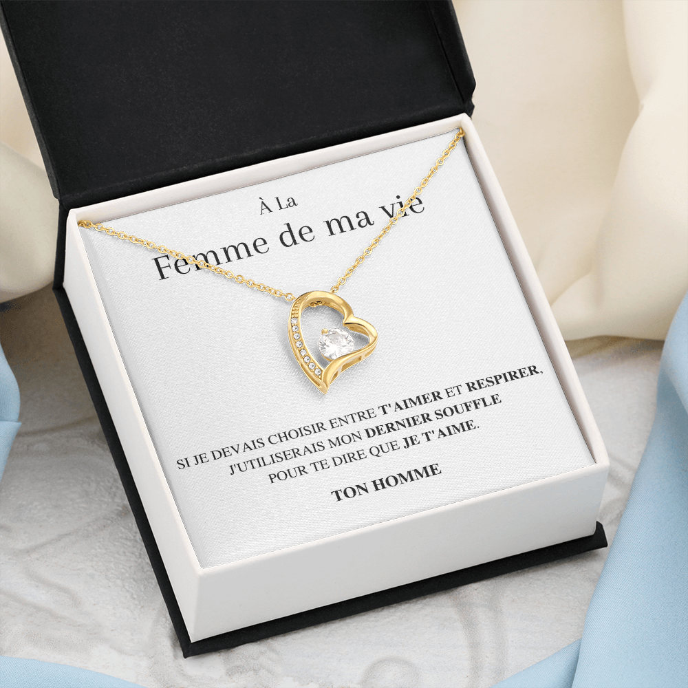 Collier Amour Éternel - À la femme de ma vie - Ton homme